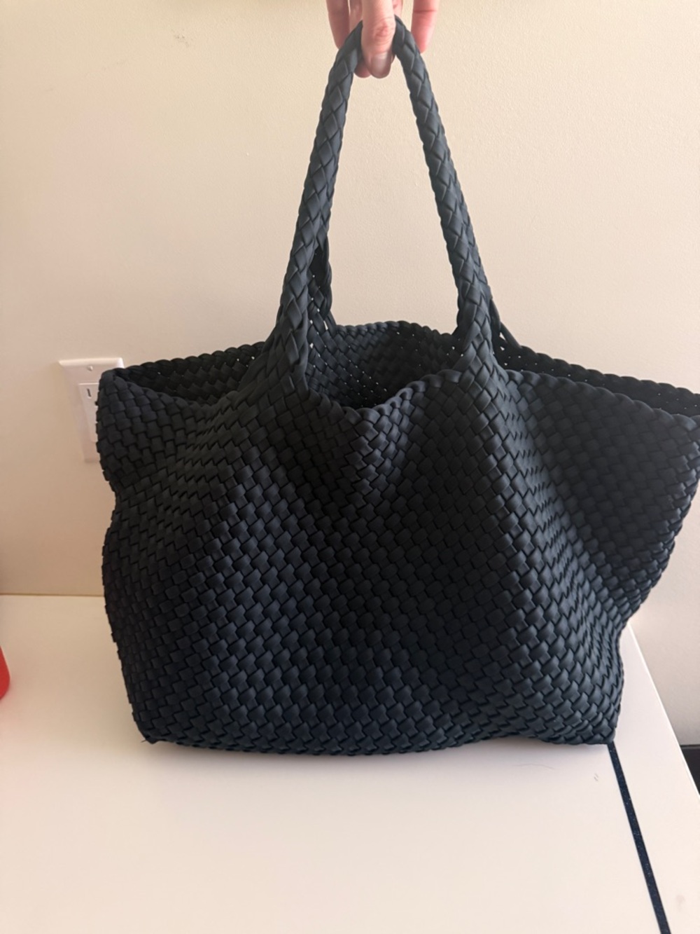 Naghedi neoprene Woven Tote Bag - forest green